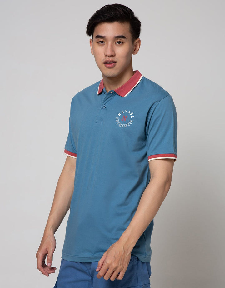 Nevada Short Sleeve Polo Shirt Jersey Contrast Collar