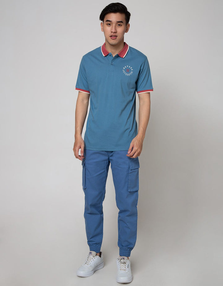 Nevada Short Sleeve Polo Shirt Jersey Contrast Collar