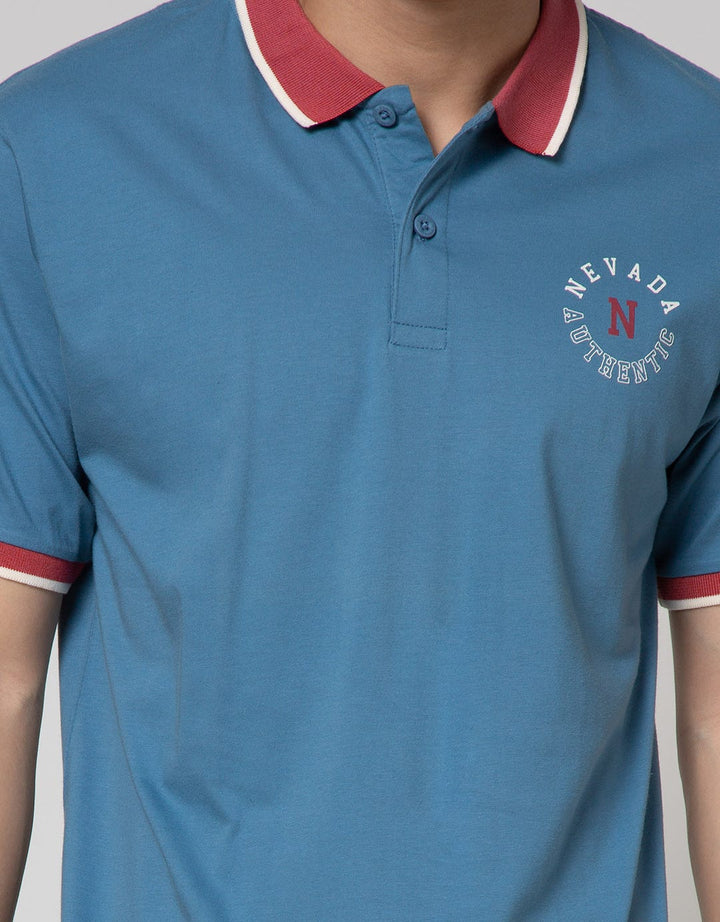 Nevada Short Sleeve Polo Shirt Jersey Contrast Collar