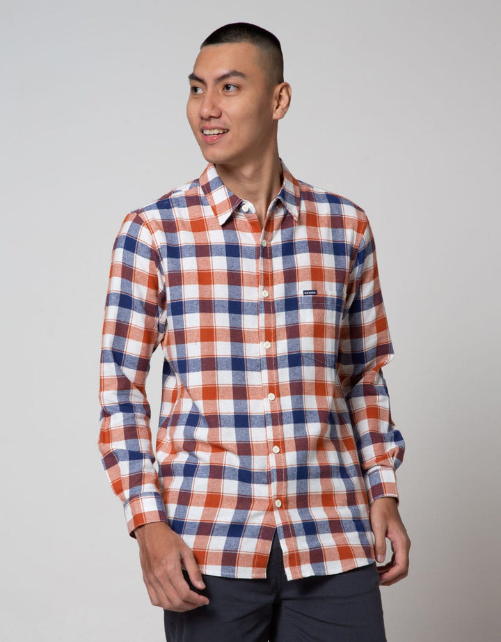 Nevada Long Sleeve Shirt Checked Motif Flannel