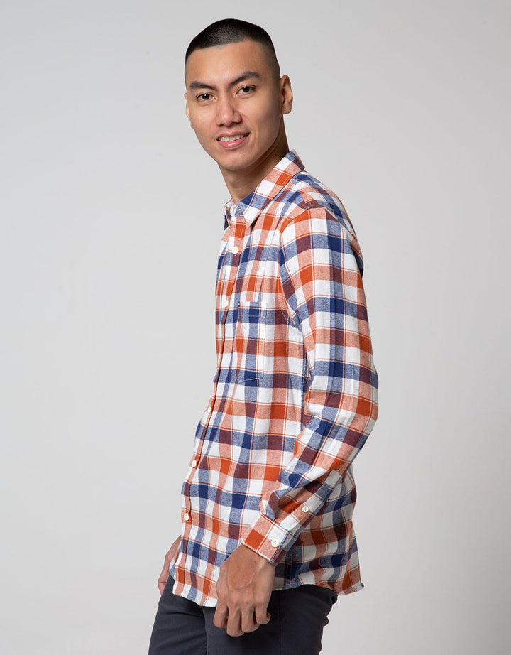 Nevada Long Sleeve Shirt Checked Motif Flannel