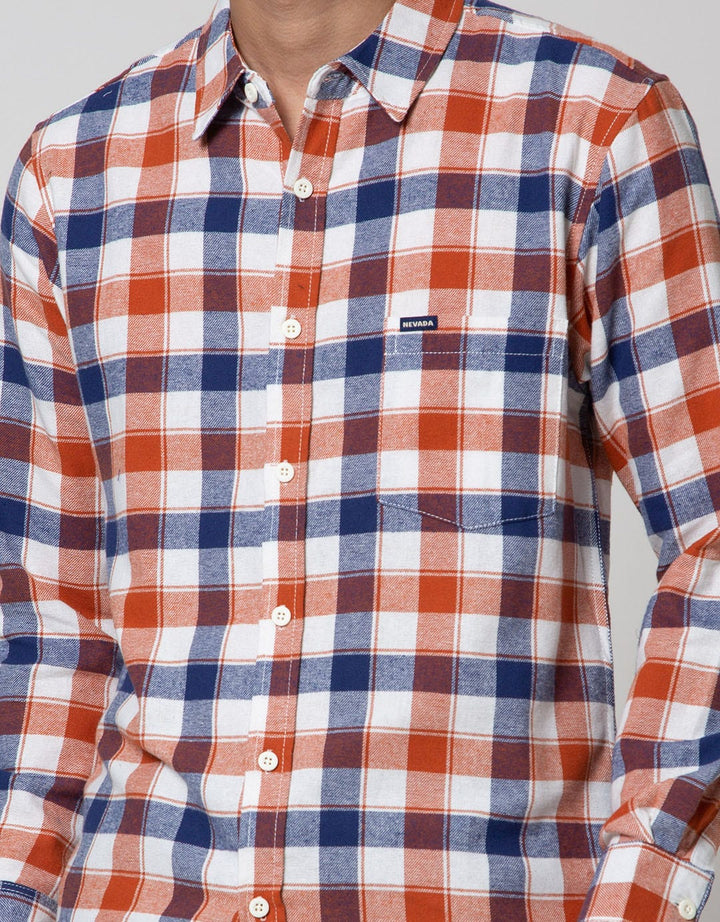 Nevada Long Sleeve Shirt Checked Motif Flannel