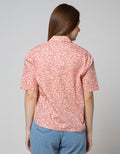 Details Short Sleeve Shirt With Aop Flower