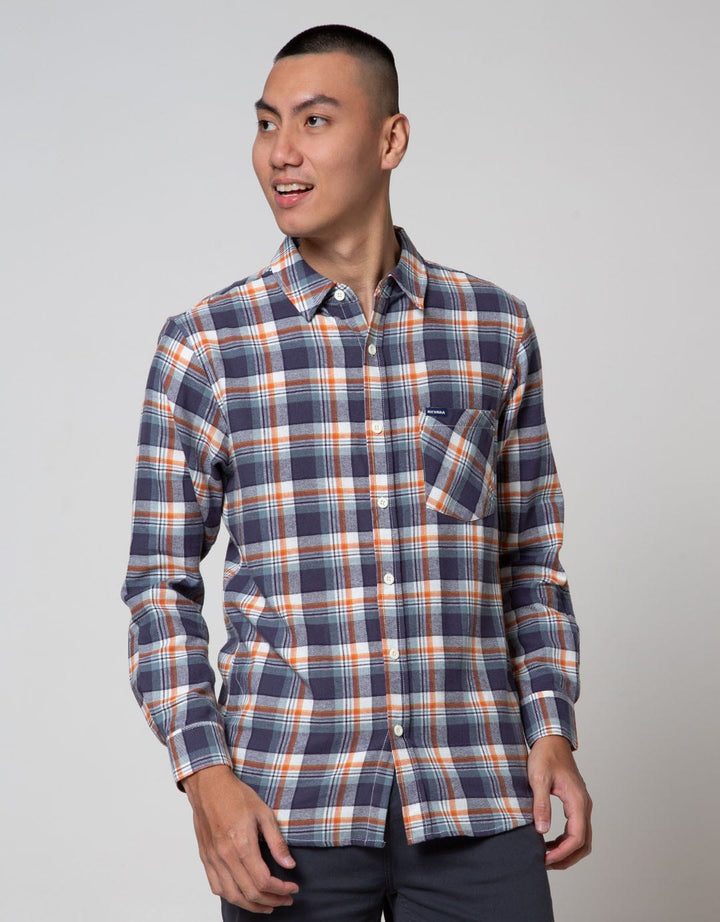 Nevada Long Sleeve Casual Shirt Checked Flannel