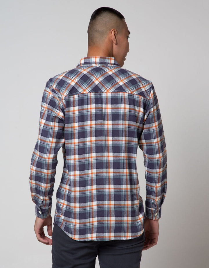 Nevada Long Sleeve Casual Shirt Checked Flannel
