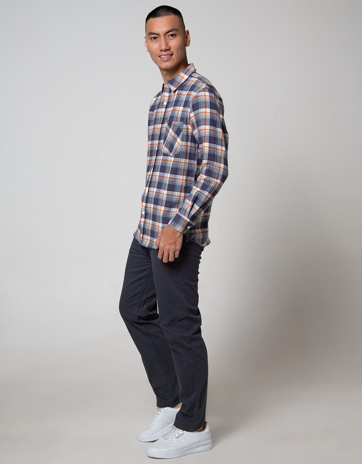 Nevada Long Sleeve Casual Shirt Checked Flannel
