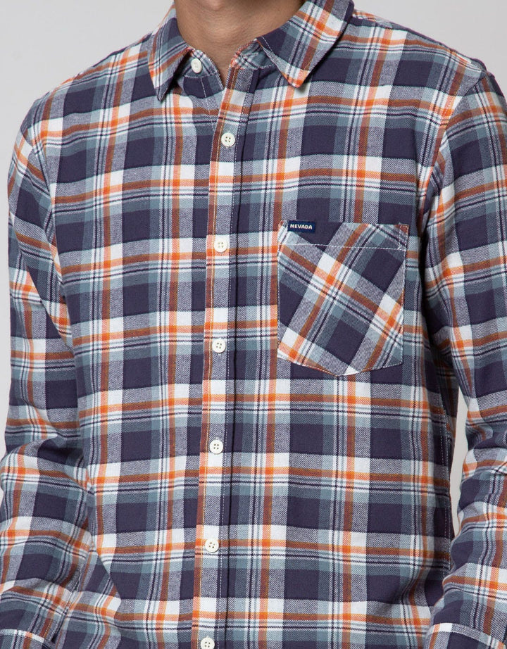 Nevada Long Sleeve Casual Shirt Checked Flannel