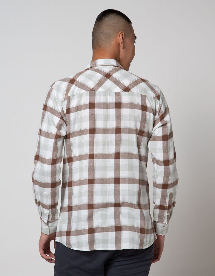 Nevada Long Sleeve Shirt Checked Print Flannel