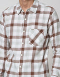 Nevada Long Sleeve Shirt Checked Print Flannel