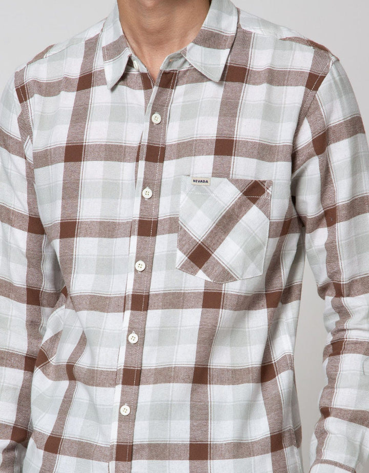 Nevada Long Sleeve Shirt Checked Print Flannel