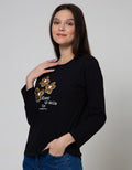 Nevada Long Sleeve T-Shirt Solid Floral Keep The Smile On