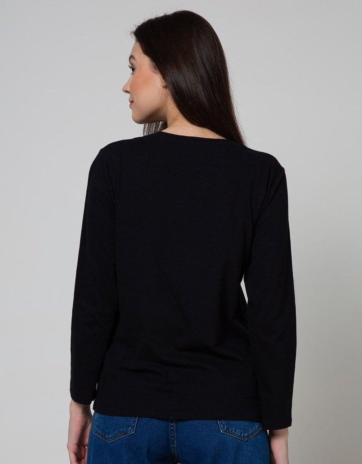 Nevada Long Sleeve T-Shirt Solid Floral Keep The Smile On