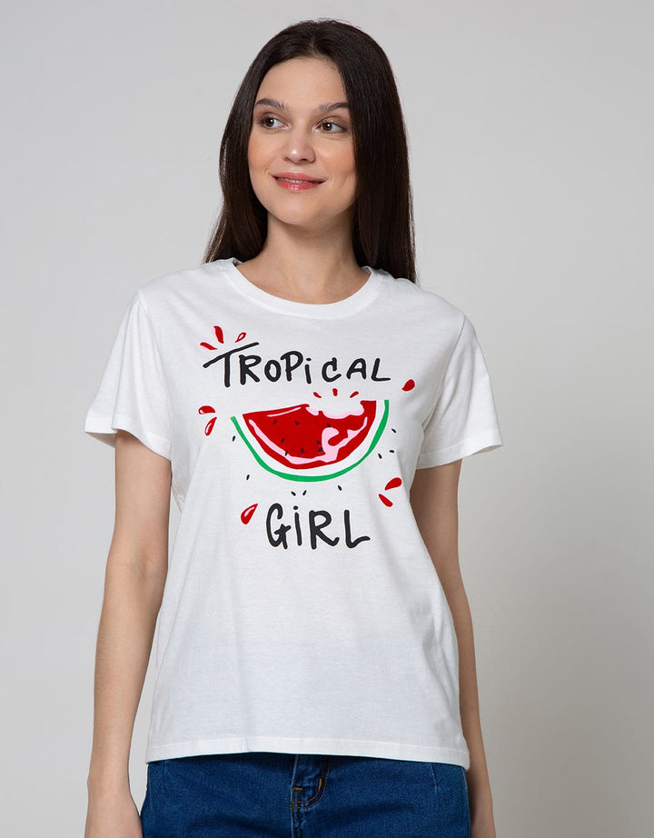 Nevada Short Sleeve T-Shirt Solid Tropical Girl