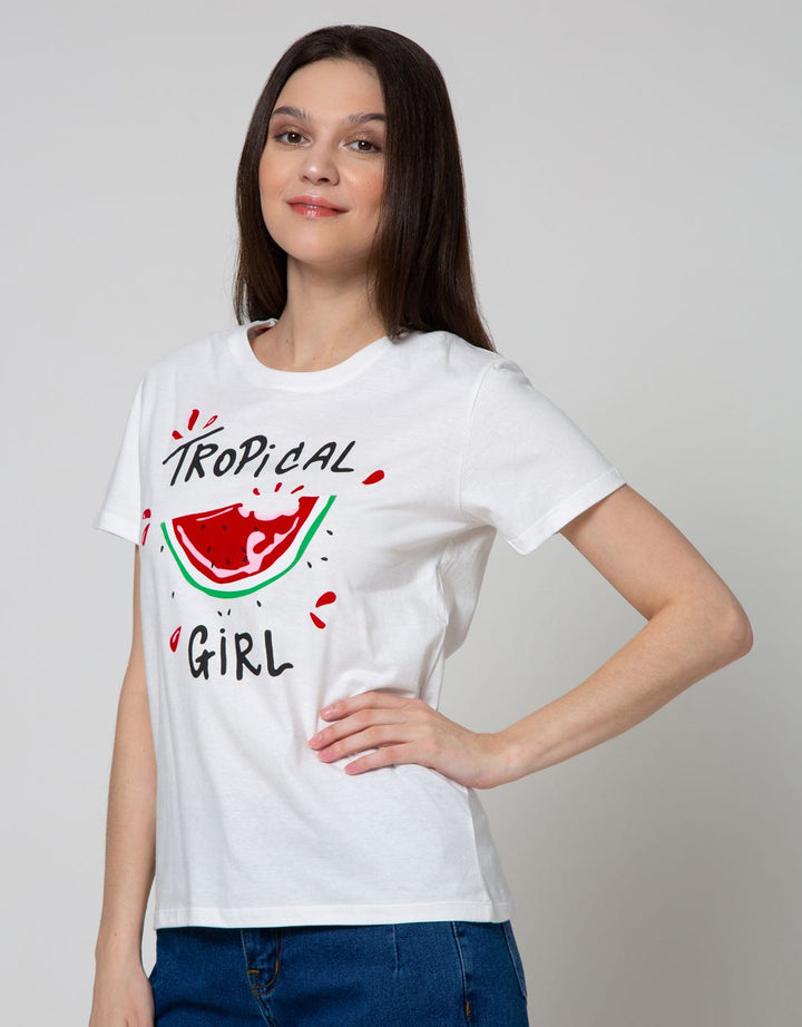 Nevada Short Sleeve T-Shirt Solid Tropical Girl