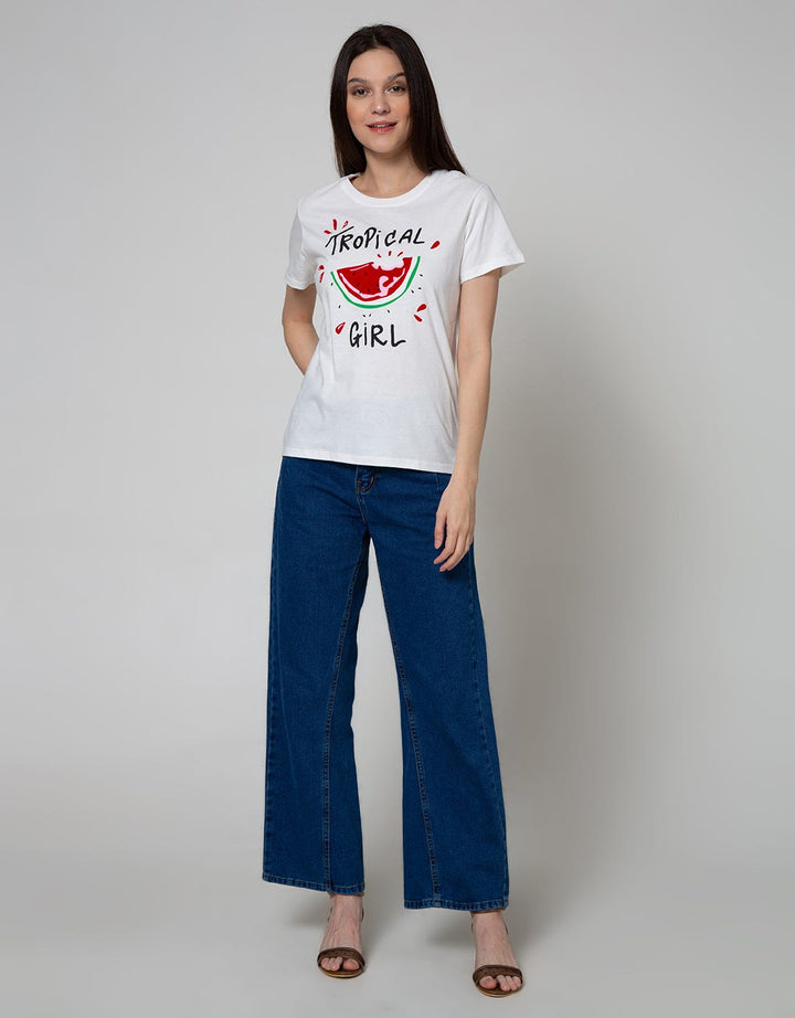 Nevada Short Sleeve T-Shirt Solid Tropical Girl