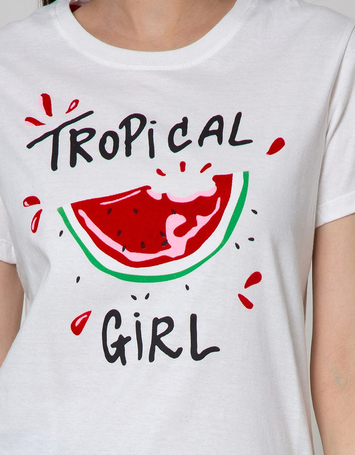 Nevada Short Sleeve T-Shirt Solid Tropical Girl