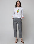 Details Long Pants High Rise With Buttons