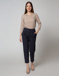 Details Long Pants High Rise With Buttons