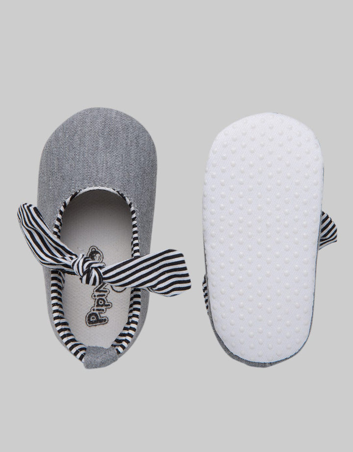 Pipiniko Sepatu Girls Grey Stripe