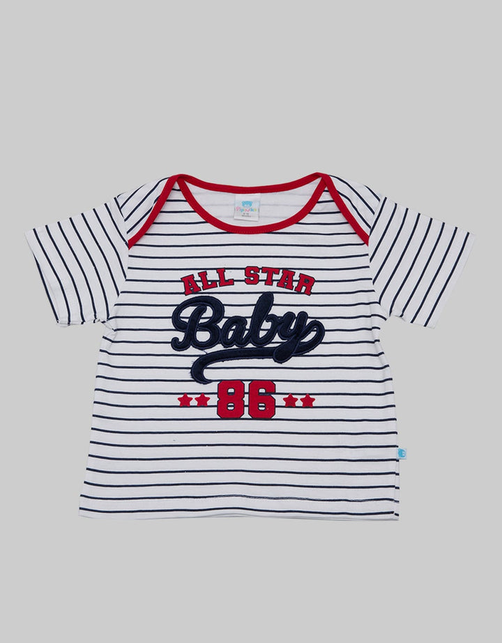 Pipiniko Short Sleeve T-Shirt Newborn Stripe Sport