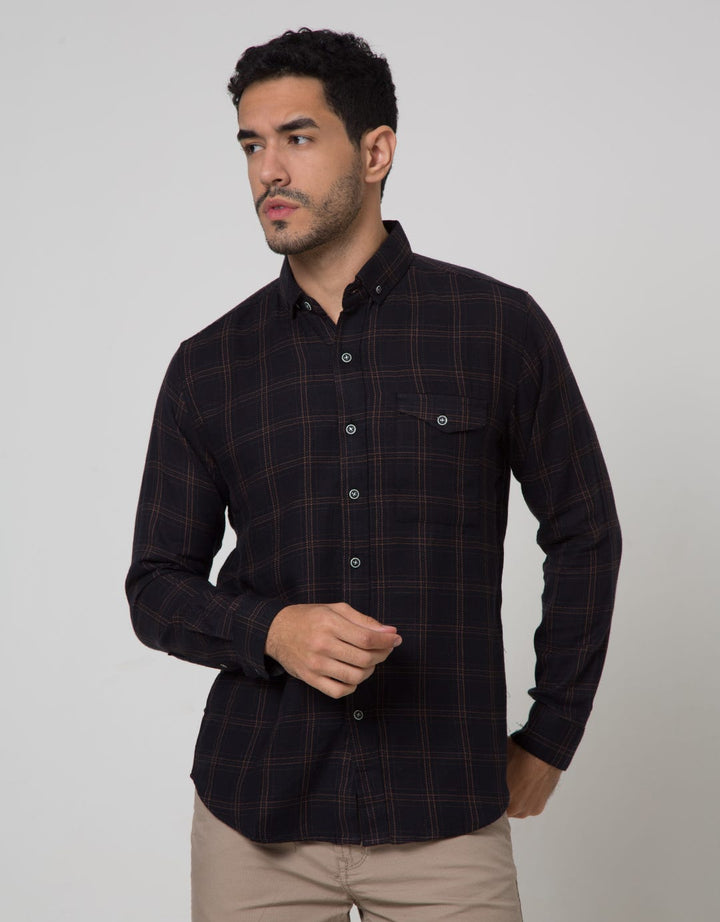 Larusso Flannel Check Kemeja Pria