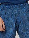 Cole Boxer Woven Abstrak Stripe And Leaf