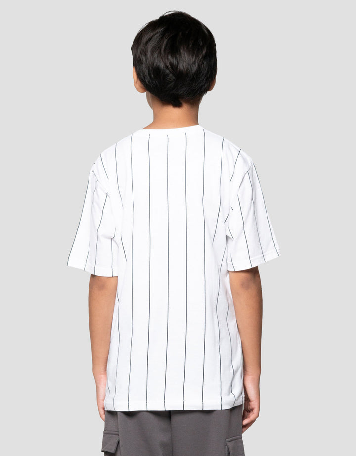 Nevada Full Print Pinstripes Embro Kaos Anak Laki-laki