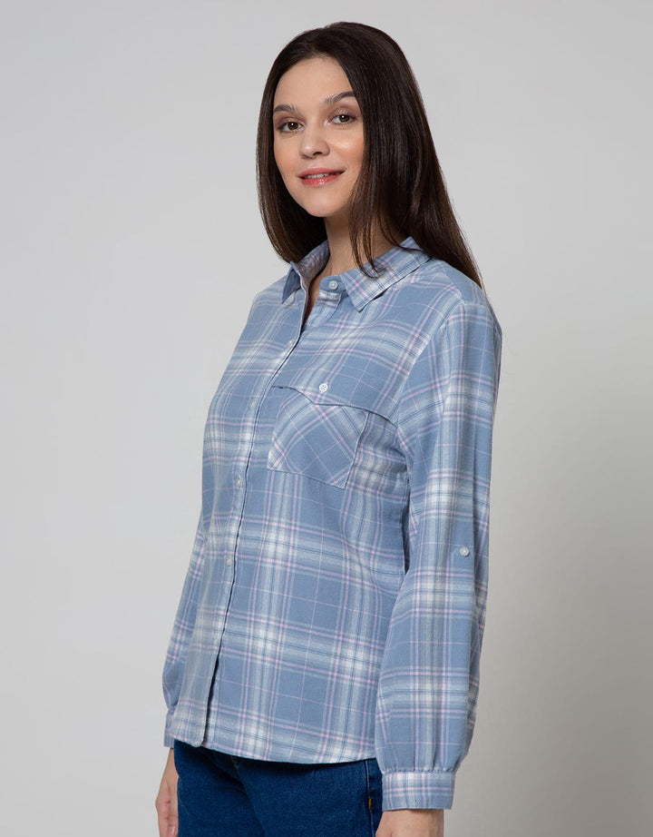 Nevada Long Sleeve Shirt Top Reguler Check