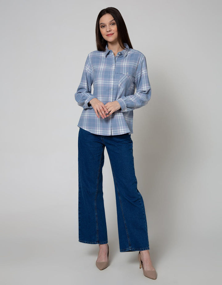 Nevada Long Sleeve Shirt Top Reguler Check