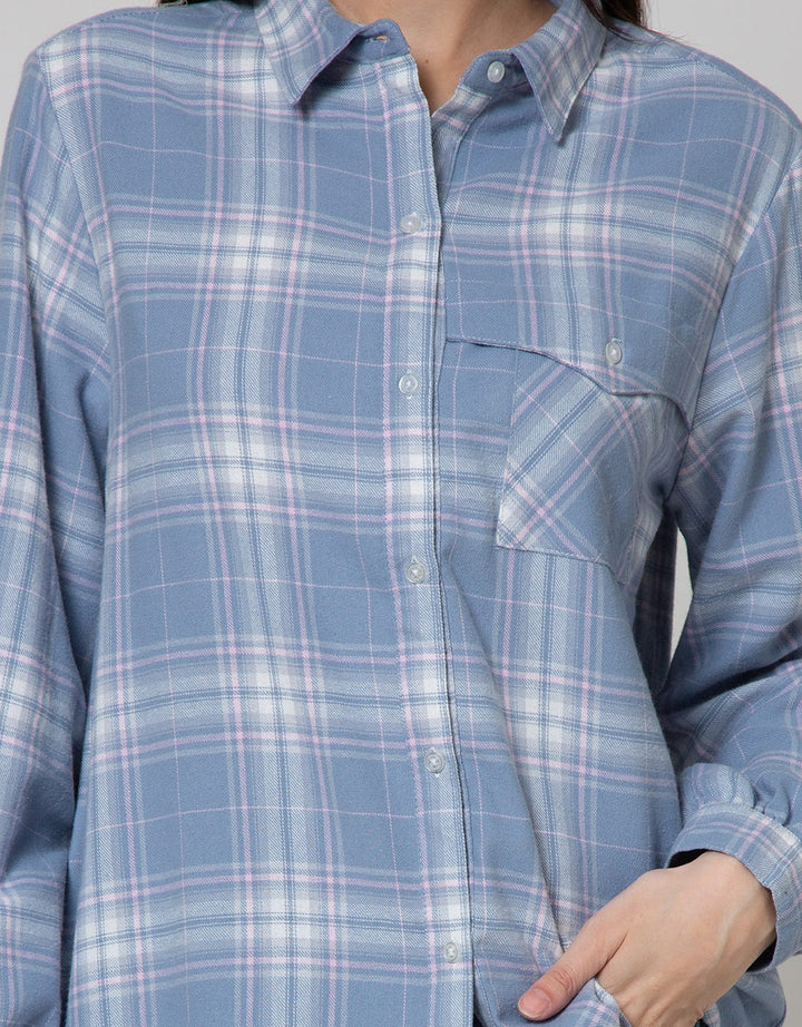 Nevada Long Sleeve Shirt Top Reguler Check