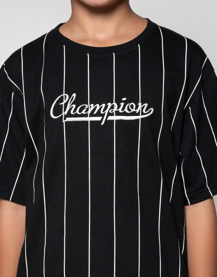 Nevada Full Print Pinstripes Embro Champion Kaos Anak Laki-laki