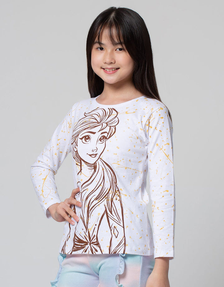 Disney Long Sleeve T-Shirt Tie Die Frozen