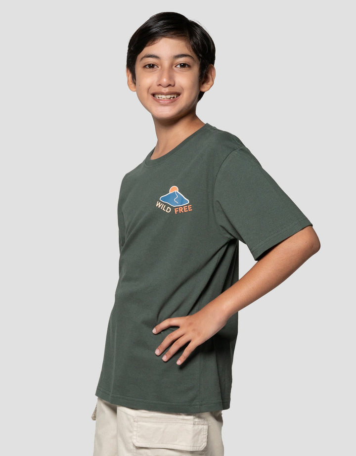 Nevada Double Sided Print Roar Kaos Anak Laki-laki