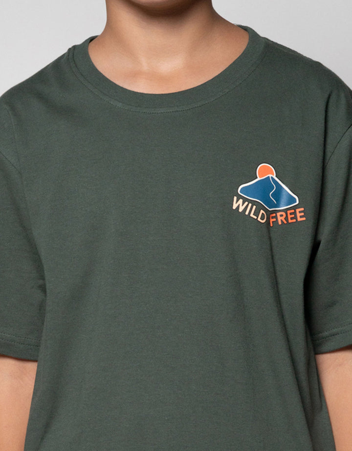 Nevada Double Sided Print Roar Kaos Anak Laki-laki