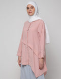 Annisa Long Sleeve Blouse Irregular Hem Long Top