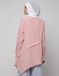 Annisa Long Sleeve Blouse Irregular Hem Long Top