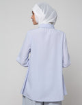 Annisa Long Sleeve Shirt With Side Pleats Panel