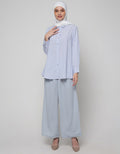Annisa Long Sleeve Shirt With Side Pleats Panel