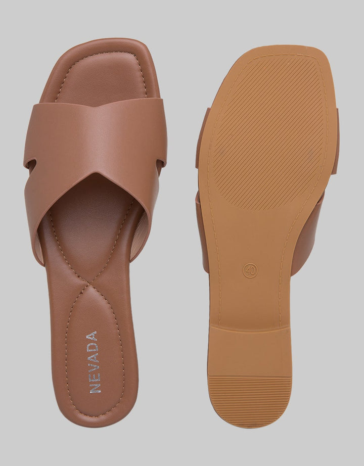 Nevada Slip On Wave Strap Sandal Wanita