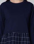 Nevada Long Sleeve Checked Midi Dress