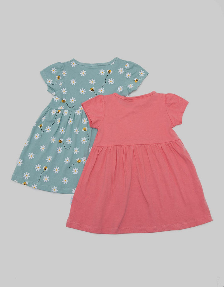 Pipiniko Short Sleeve Midi Dress Multipack Bee And Flower