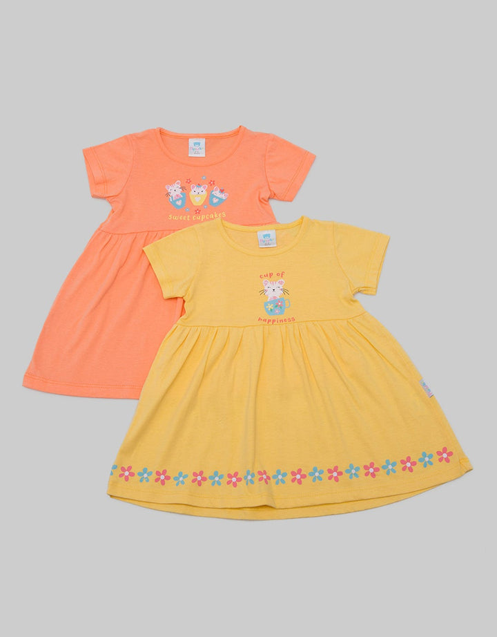 Pipiniko Short Sleeve Midi Dress Multipack Cat In Cup