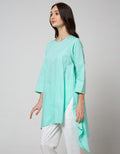 Details Long Sleeve Tunic 7/8 Sleeves Asymmetric And Back Opening