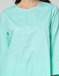 Details Long Sleeve Tunic 7/8 Sleeves Asymmetric And Back Opening