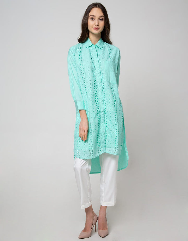 Details Tunic 78 Sleeves Assymetric And Back Opening