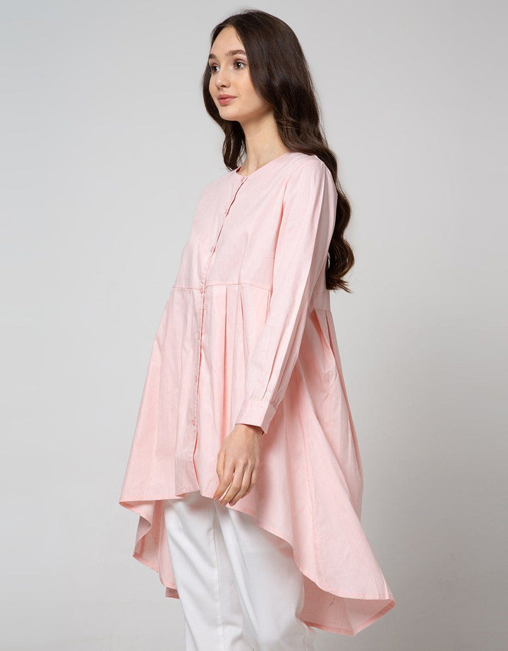 Details Tunic 78 Sleeves Assymetric With Button And Plack