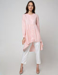 Details Tunic 78 Sleeves Assymetric With Button And Plack
