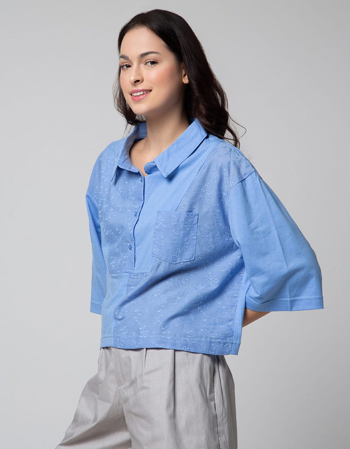 Details Combi Embro Blouse Wanita