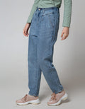 Details Denim Long Pants Highwaist With Tappered Fit