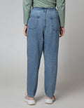 Details Denim Long Pants Highwaist With Tappered Fit